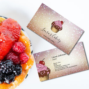 Carte De Visite Cuisine de boulangerie moderne Cupcake Chef Restau