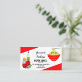 Carte De Visite cuisine de classe restauration spaghettis italien (Debout devant)