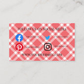 Carte De Visite cuisine de classe restauration spaghettis italien (Dos)