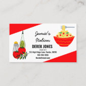 Carte De Visite cuisine de classe restauration spaghettis italien (Devant)