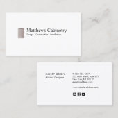 Carte De Visite Cuisine de cuisine et concepteur de menuiserie (Devant / Derrière)