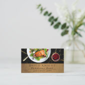 Carte De Visite Cuisine de luxe Chef cuisine Marbre noir & or (Debout devant)