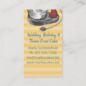 Carte De Visite Cuisine de table de mixage rétro couleur sur mesur (Dos)