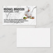 Carte De Visite Cuisine du chef avec ingrédients (Devant / Derrière)