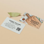 Carte De Visite Cuisine en bois élégant Script rustique