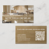 Carte De Visite Cuisine Entrepreneur Cabine de menuiserie Moderne (Devant / Derrière)