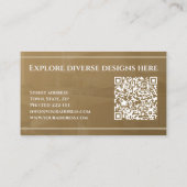 Carte De Visite Cuisine Entrepreneur Cabine de menuiserie Moderne (Dos)