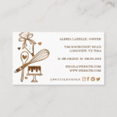 Carte De Visite Cuisine et Cuisine Ustensile de bois Texture et bl (Dos)