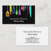 Carte De Visite Cuisine et restauration modernes, cuisine chic et (Devant / Derrière)