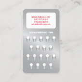 Carte De Visite Cuisine faux aliment graffeur argent (Dos)