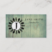 Carte De Visite Cuisine Fleur Whisk pour boulangerie, Restauration (Devant)
