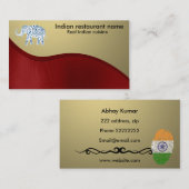 Carte De Visite Cuisine indienne (Devant / Derrière)