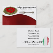 Carte De Visite Cuisine italienne (Devant / Derrière)