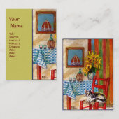 CARTE DE VISITE CUISINE ITALIENNE À FLORENCE (Devant / Derrière)