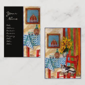 CARTE DE VISITE CUISINE ITALIENNE À FLORENCE (Devant / Derrière)