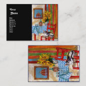 Carte De Visite CUISINE ITALIENNE À FLORENCE, noir (Devant / Derrière)