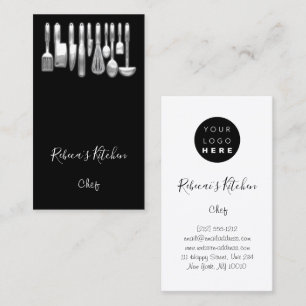 Carte De Visite Cuisine Logo Chef Restaurant Cuisine Knifes Modern