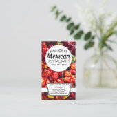 Carte De Visite Cuisine mexicaine charcuterie marché piments (Debout devant)