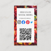 Carte De Visite Cuisine mexicaine charcuterie marché piments (Dos)