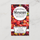 Carte De Visite Cuisine mexicaine charcuterie marché piments (Devant)