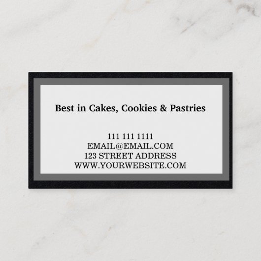 Carte De Visite Cuisine moderne Boulangerie à Whisk (Dos)