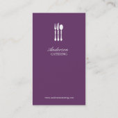 Carte De Visite Cuisine moderne Chef/Restauration/Restaurant (Dos)