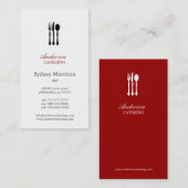 Carte De Visite Cuisine moderne Chef/Restauration/Restaurant (Devant / Derrière)