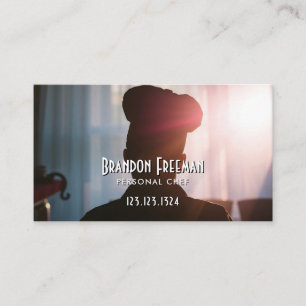 Carte De Visite Cuisine moderne en silhouette noire avec goût lége