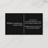 Carte De Visite Cuisine moderne Restauration (Dos)