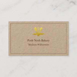 Carte De Visite Cuisine pâtisserie boulangerie   Papier Kraft