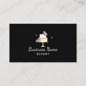 Carte De Visite Cuisine pâtissière Chef Fleur et abeilles modernes (Devant)