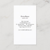 Carte De Visite Cuisine pâtissière Chef Restauration (Dos)