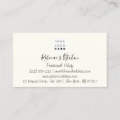 Carte De Visite Cuisine Personnel Chef Restaurant Couteaux d'or (Dos)