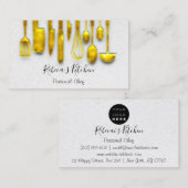 Carte De Visite Cuisine Personnel Chef Restaurant Restauration 3D  (Devant / Derrière)
