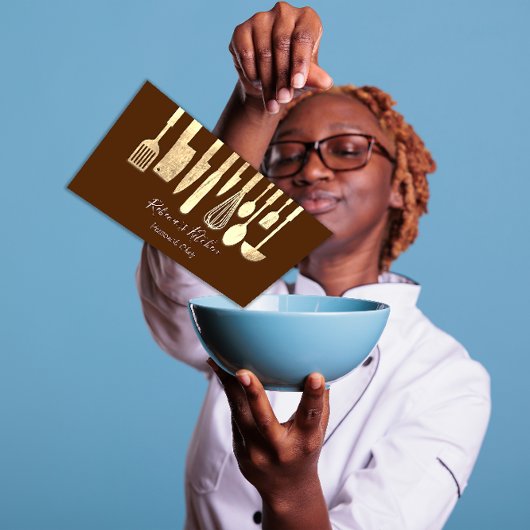 Carte De Visite Cuisine Personnel Chef Restaurant Restauration Bro