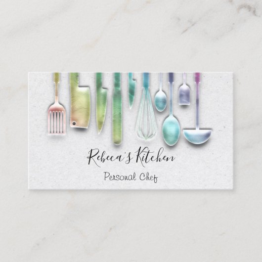 Carte De Visite Cuisine Personnel Chef Restaurant Restauration Cui (Devant)