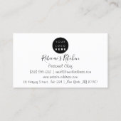 Carte De Visite Cuisine Personnel Chef Restaurant Restauration Gol (Dos)