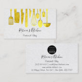 Carte De Visite Cuisine Personnel Chef Restaurant Restauration Gol (Devant / Derrière)