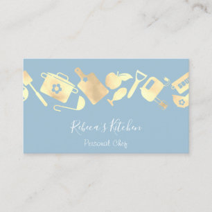 Carte De Visite Cuisine Personnel Chef Restaurant Restauration Log