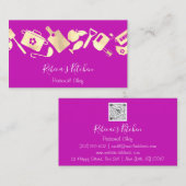 Carte De Visite Cuisine Personnel Chef Restaurant Restauration Log (Devant / Derrière)