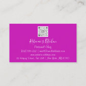 Carte De Visite Cuisine Personnel Chef Restaurant Restauration Log (Dos)