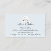 Carte De Visite Cuisine Personnel Chef Restaurant Restauration Mod (Dos)