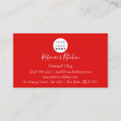 Carte De Visite Cuisine Personnel Chef Restaurant Restauration Red (Dos)
