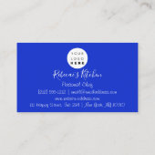 Carte De Visite Cuisine Personnel Chef Restaurant Restauration Roy (Dos)