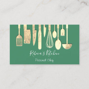 Carte De Visite Cuisine Personnel Chef Restaurant Restauration Ver