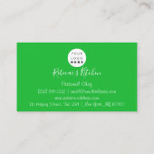 Carte De Visite Cuisine Personnel Chef Restaurant Restauration Ver (Dos)