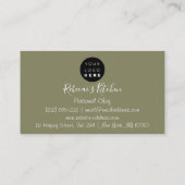 Carte De Visite Cuisine Personnel Chef Restaurant Restauration Ver (Dos)