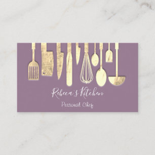 Carte De Visite Cuisine Personnel Chef Restaurant Restauration Vio