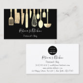 Carte De Visite Cuisine Personnel Chef Restaurant RestaurationGold (Devant / Derrière)