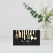 Carte De Visite Cuisine Personnel Chef Restaurant RestaurationGold (Debout devant)